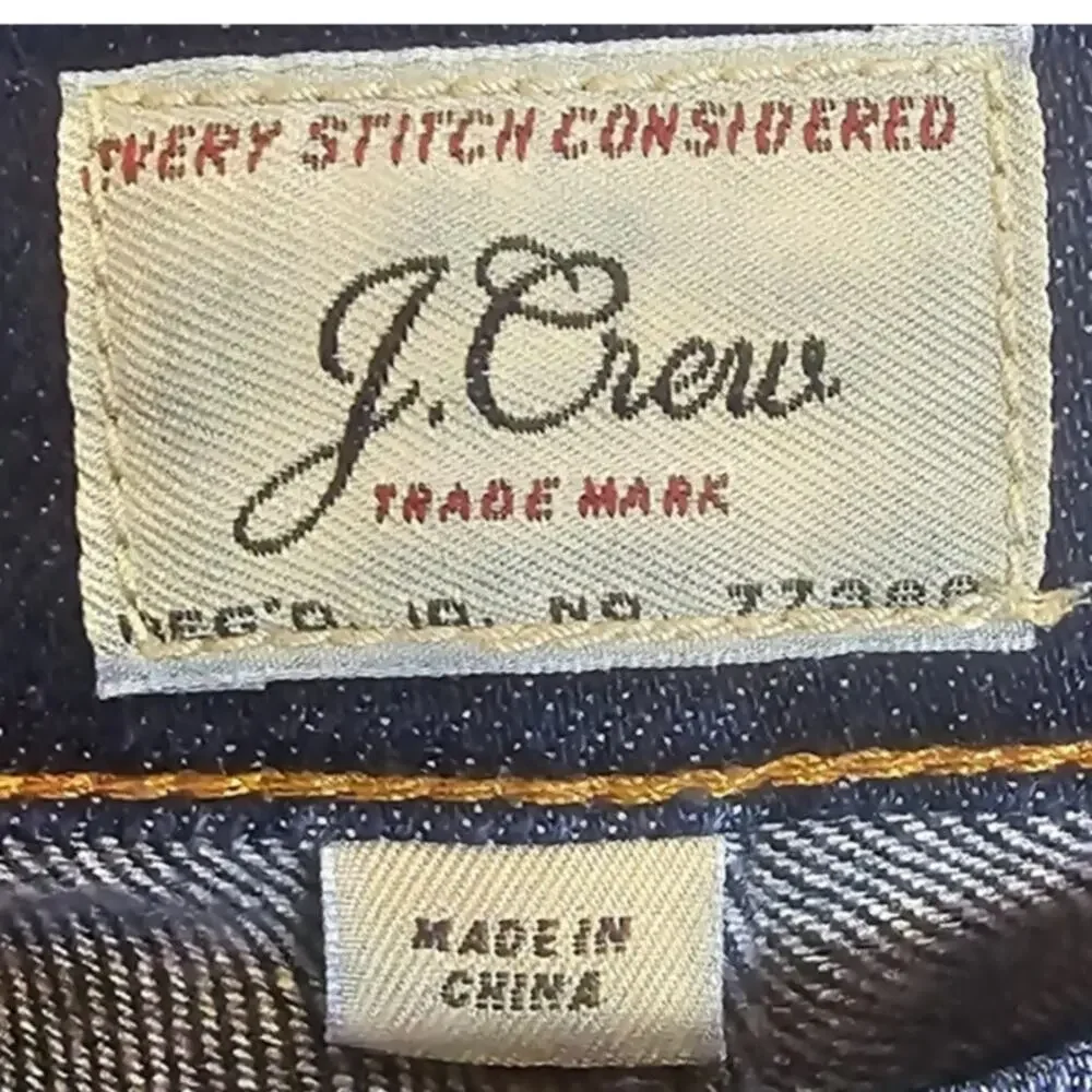 J. Crew Mens 484 Slim Leg Kurabo Japanese Fabric Jeans Size 34x32 Classic Preppy